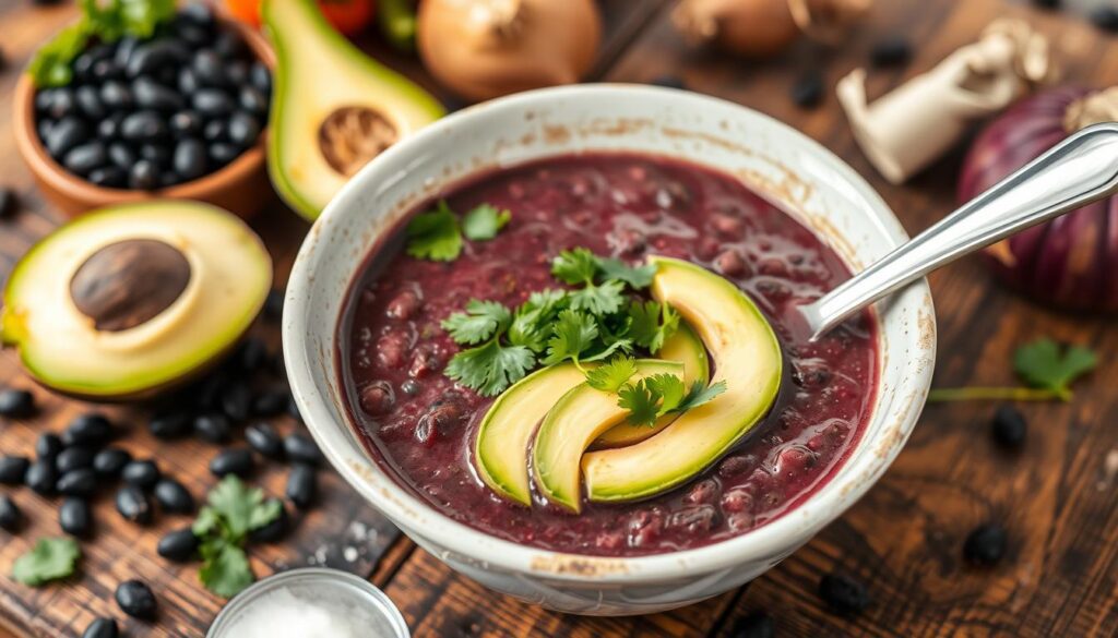 purple black bean soup recipe